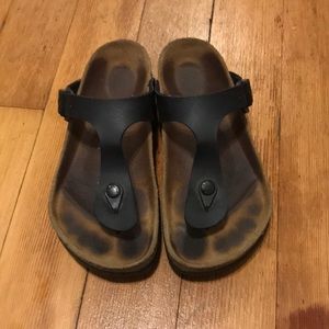 Birkenstock black leather sandals